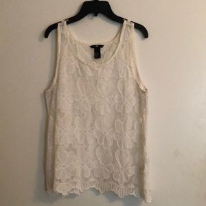 H&M Sleeveless Floral Sheer Blouse Sz M